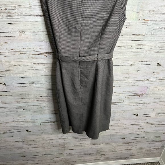 Banana republic gray dress size 10 with belt career sheath - Picture 8 of 8